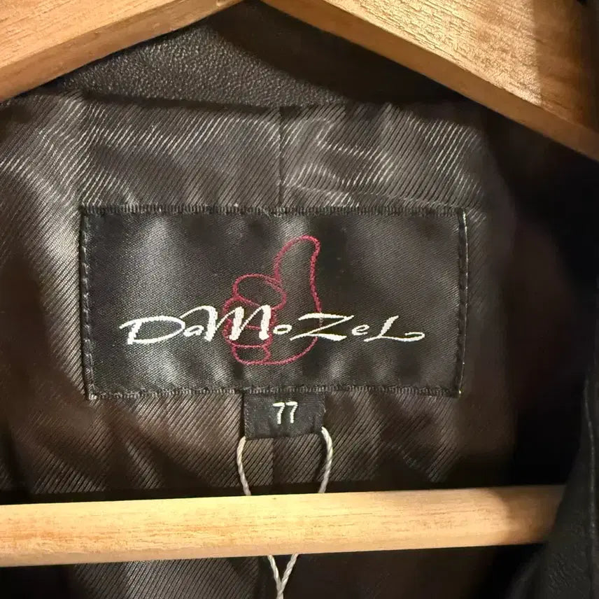 [BUNJANG] DaMoZel Real Leather Double Button Leather Jacket - Brown / 77 다모젤DaMoZel 리얼 양가죽 더블 버튼 레더 자켓 브라운