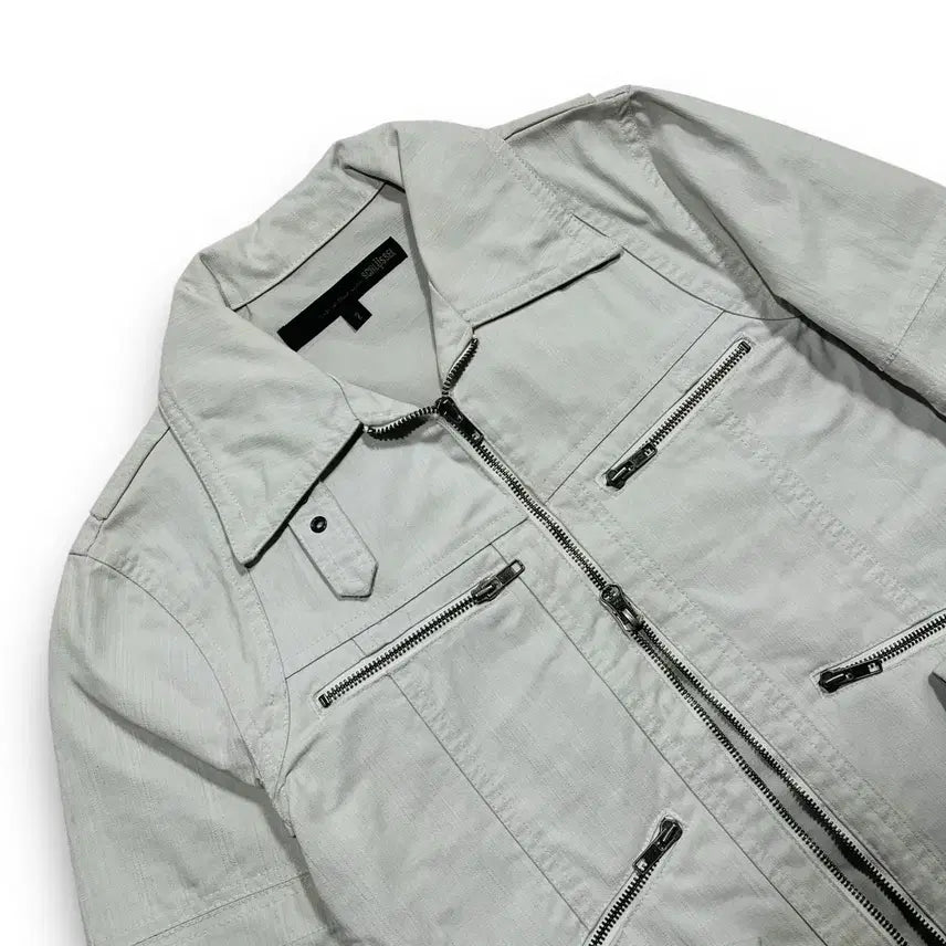 [BUNJANG] SCHLUSSEL White Paint Two-Way Jacket / SCHLUSSEL white paint two-way jacket