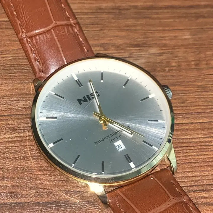 [BUNJANG] Absolute Watch Brown Leather Strap Gold / 국정원 절대시계 브라운 가죽줄 금장