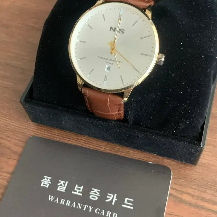[BUNJANG] Absolute Watch Brown Leather Strap Gold / 국정원 절대시계 브라운 가죽줄 금장