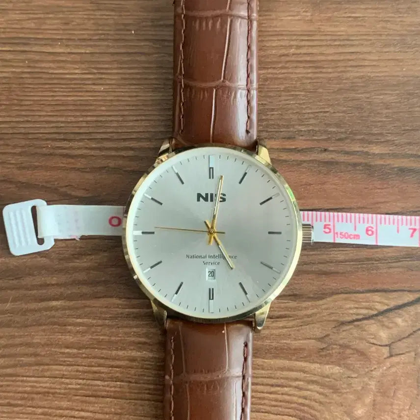 [BUNJANG] Absolute Watch Brown Leather Strap Gold / 국정원 절대시계 브라운 가죽줄 금장