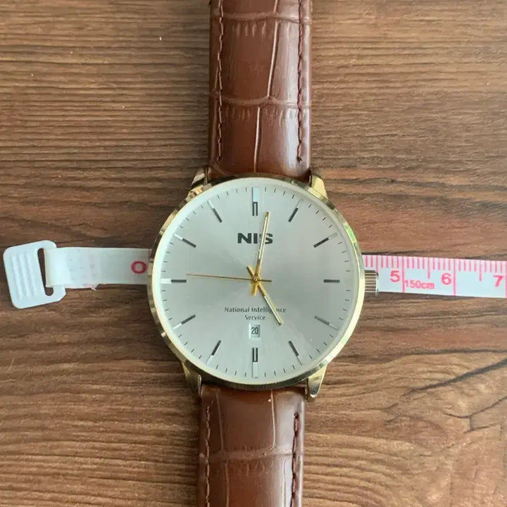 [BUNJANG] Absolute Watch Brown Leather Strap Gold / 국정원 절대시계 브라운 가죽줄 금장