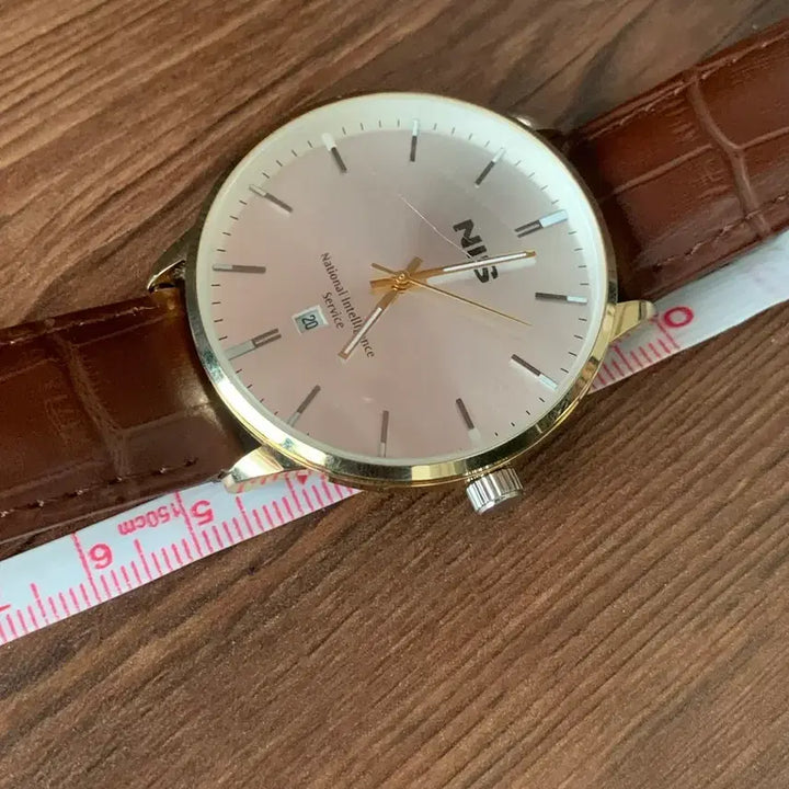 [BUNJANG] Absolute Watch Brown Leather Strap Gold / 국정원 절대시계 브라운 가죽줄 금장