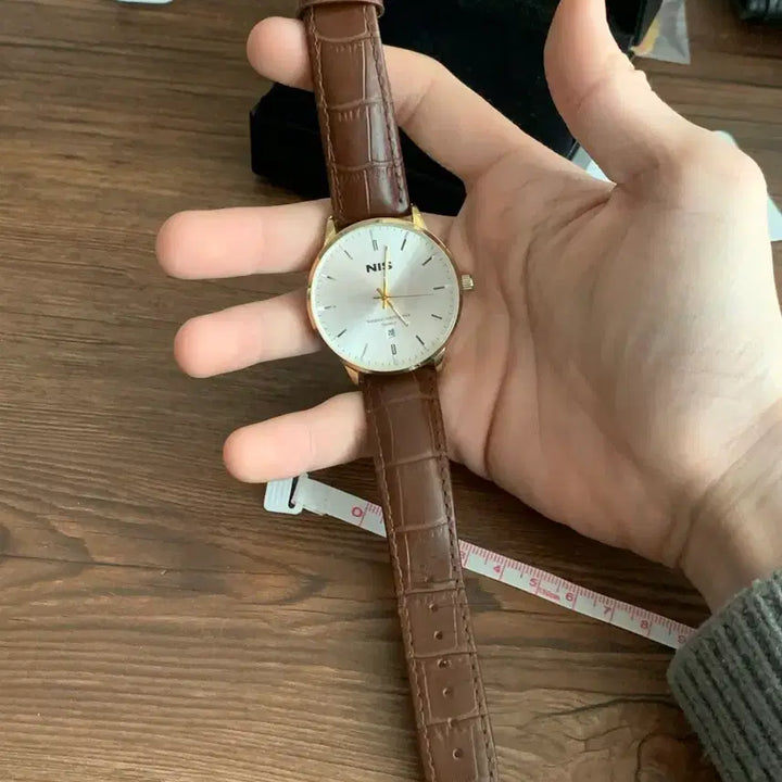 [BUNJANG] Absolute Watch Brown Leather Strap Gold / 국정원 절대시계 브라운 가죽줄 금장