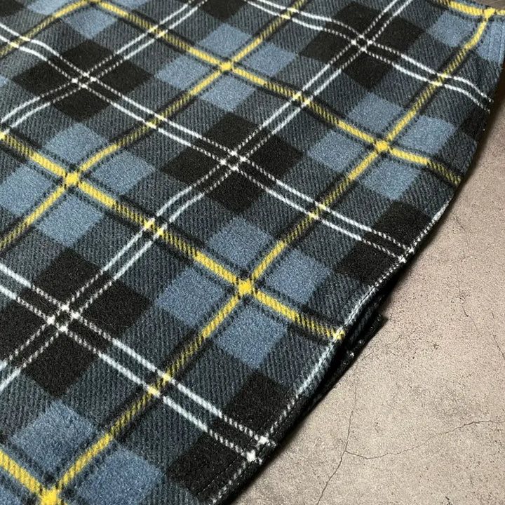 [BUNJANG] Wrangler Vintage Blue Check Flannel Shirt Jacket / WRANGLER 랭글러 빈티지 블루 체크 플란넬 셔츠자켓 A00453