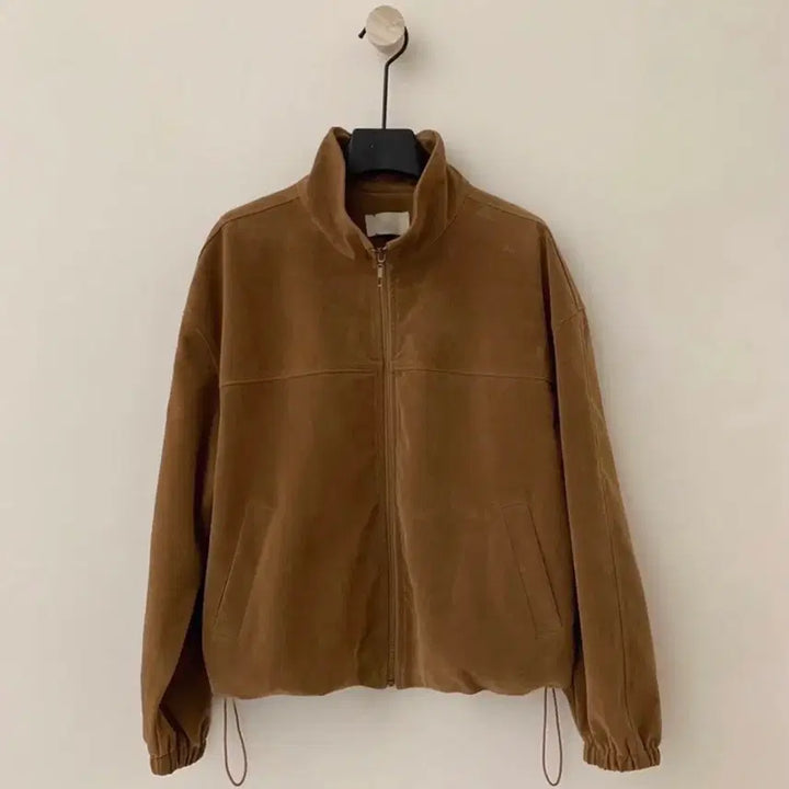 [BUNJANG] Brown Suede Bomber Jacket (Women's) / 브라운 스웨이드 봄버 자켓 여성용(새상품)