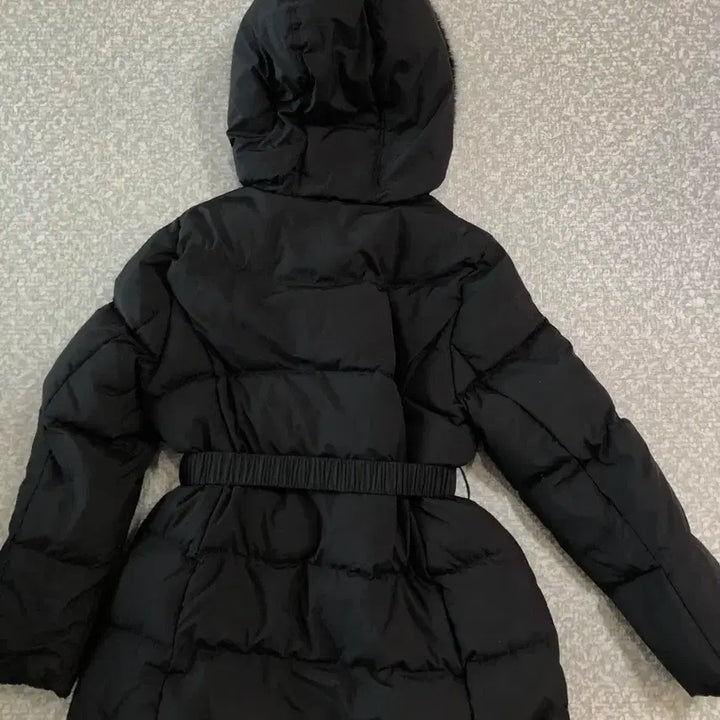 [BUNJANG] Clavis 2025 Fox Fur Black Belted Padded Jacket / 클라비스 25년 폭스퍼 블랙 벨트 패딩 벨티드 재킷 점퍼 자켓 코트 검정