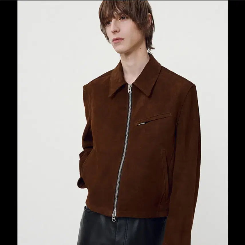 [SOLD OUT] 토니웩 디트로이트 스웨이드 블루종 자켓 브라운 xl