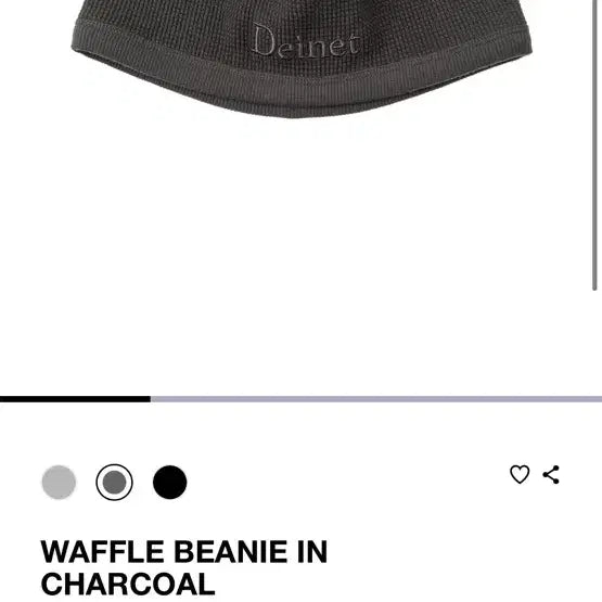 [BUNJANG] DINIIT Waffle Beanie Charcoal / 다이닛 와플 비니 차콜