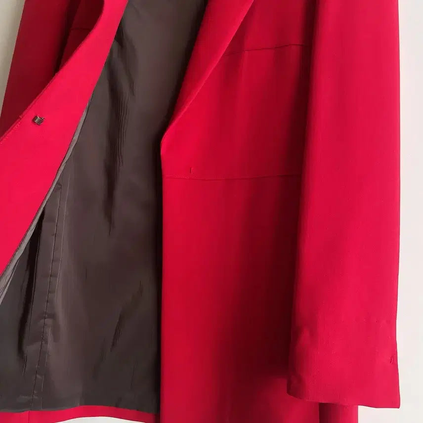 [BUNJANG] THE IZZAT Deep Red Jacket Coat / THE IZZAT 더아이잗 딥레드 간절기 자켓 코트