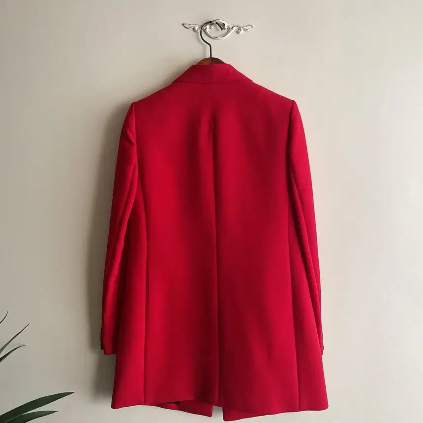 [BUNJANG] THE IZZAT Deep Red Jacket Coat / THE IZZAT 더아이잗 딥레드 간절기 자켓 코트