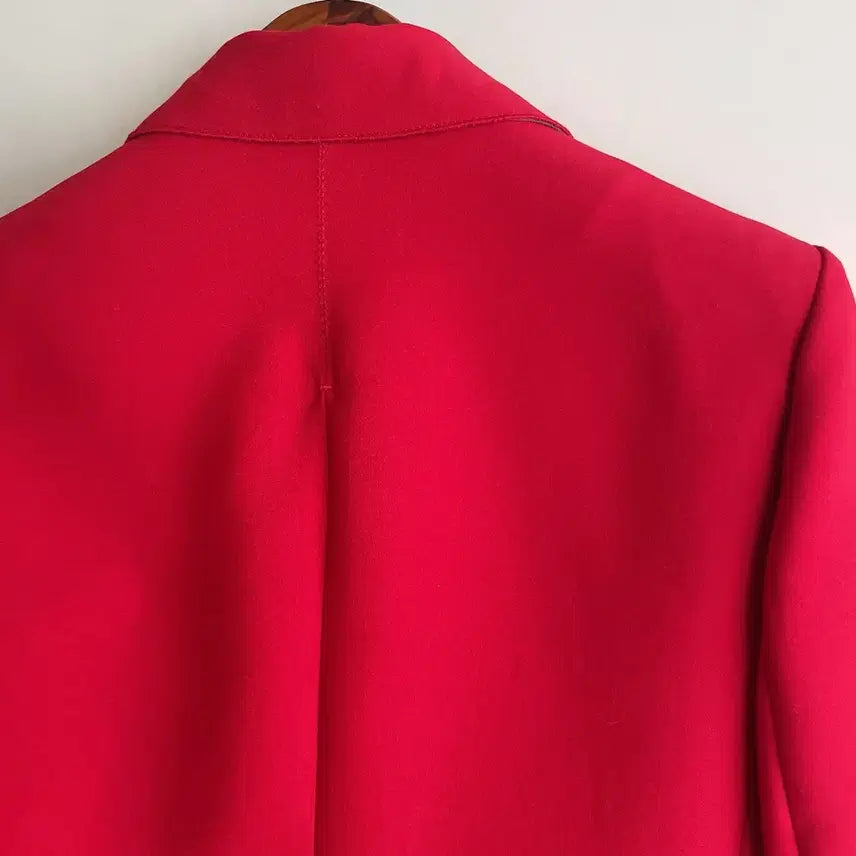 [BUNJANG] THE IZZAT Deep Red Jacket Coat / THE IZZAT 더아이잗 딥레드 간절기 자켓 코트
