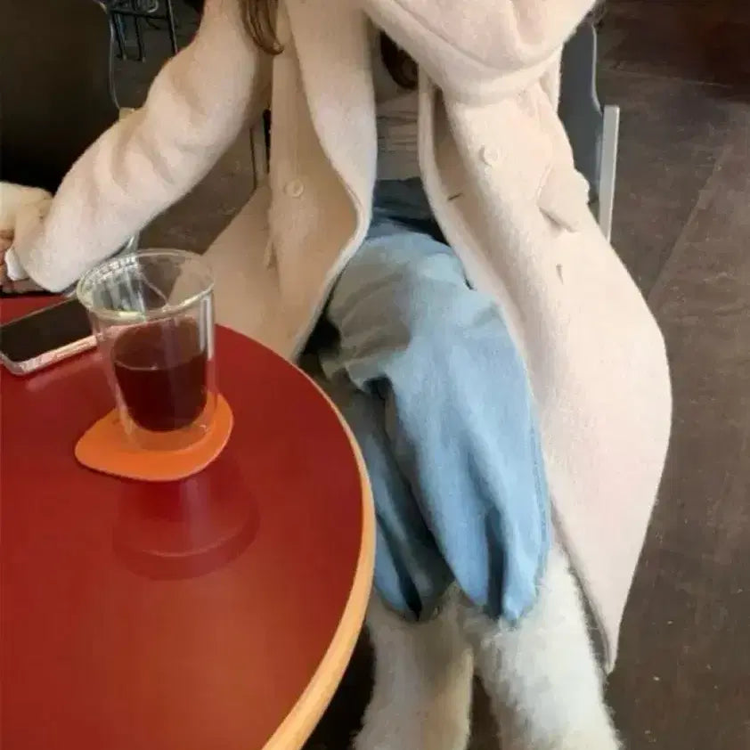 [BUNJANG] Lazy Shop Petty Double Coat / 레이지샵 petty double coat 페티 더블 코트