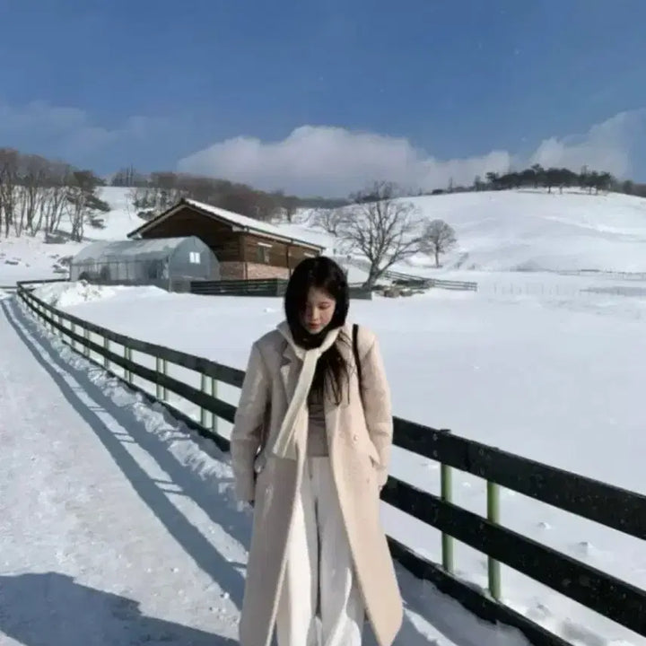 [BUNJANG] Lazy Shop Petty Double Coat / 레이지샵 petty double coat 페티 더블 코트