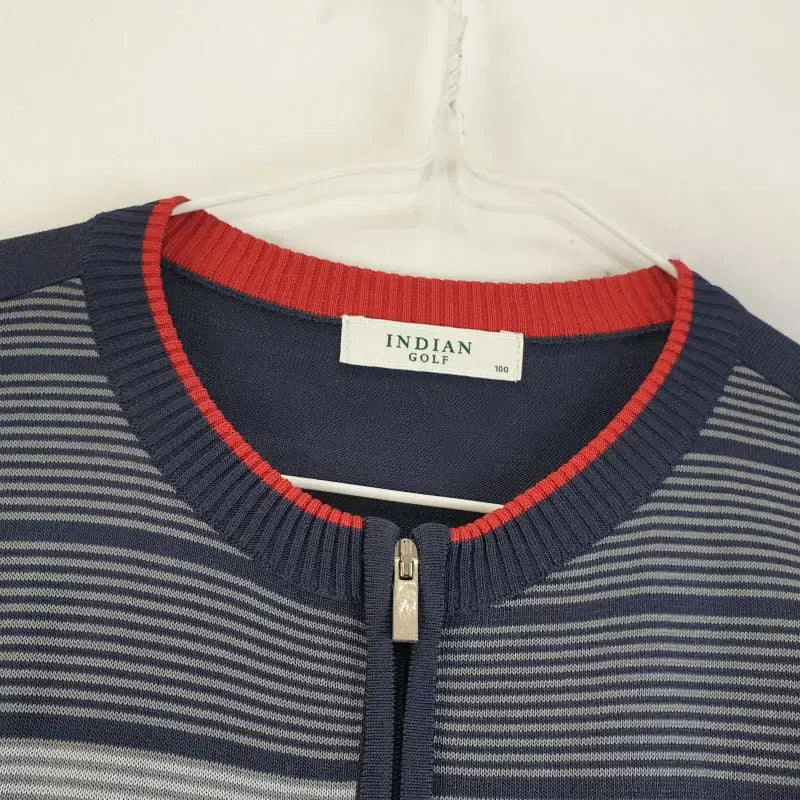[BUNJANG] Indian Men's Navy Half-Zip Knit / 인디안 남성100 네이비 반집업 니트 M0255