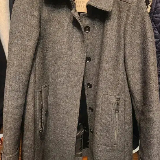 [BUNJANG] Burberry Gray Wool Coat / 정품 버버리 그레이 모직 코트