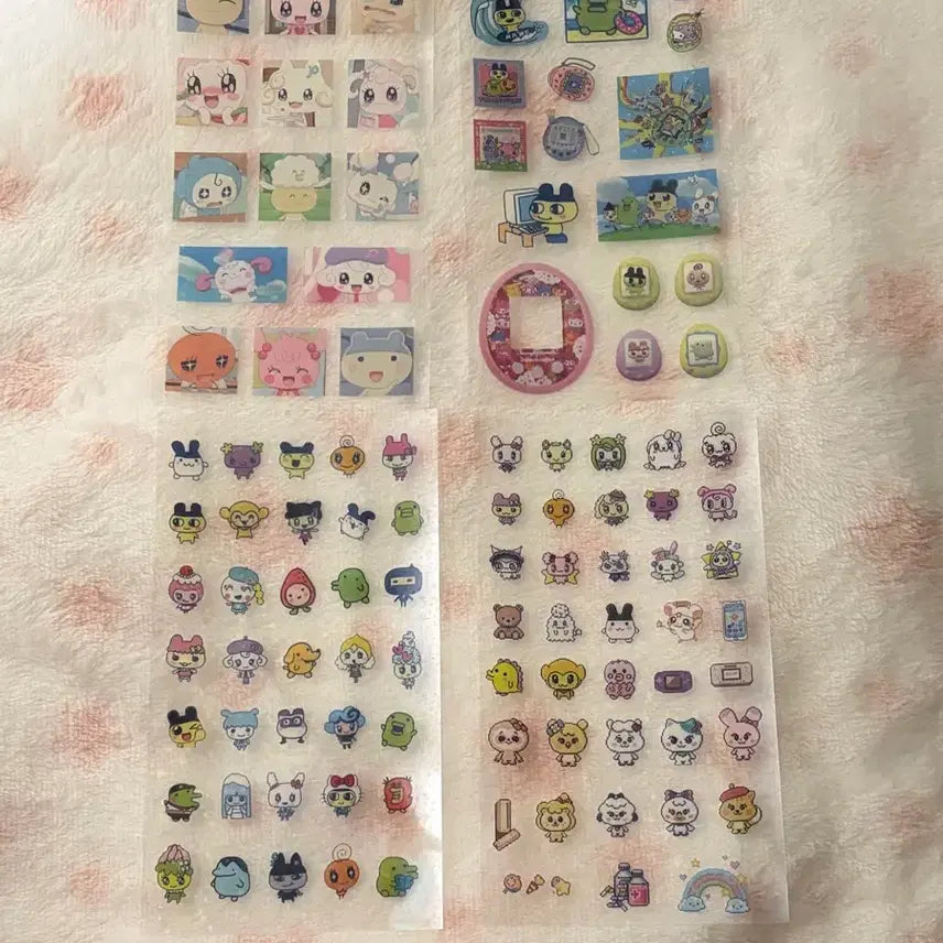 [BUNJANG] Tamagotchi Character Sticker Bundle Set / [일괄] 다마고치 캐릭터 스티커 4종 세트