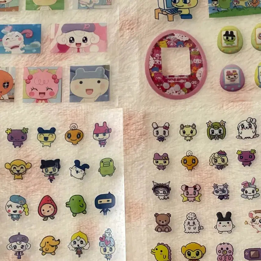 [BUNJANG] Tamagotchi Character Sticker Bundle Set / [일괄] 다마고치 캐릭터 스티커 4종 세트