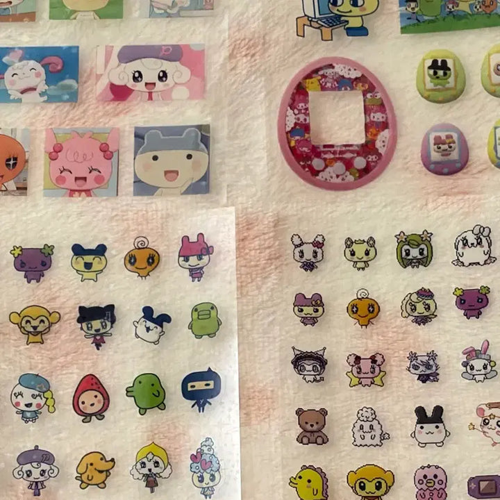 [BUNJANG] Tamagotchi Character Sticker Bundle Set / [일괄] 다마고치 캐릭터 스티커 4종 세트