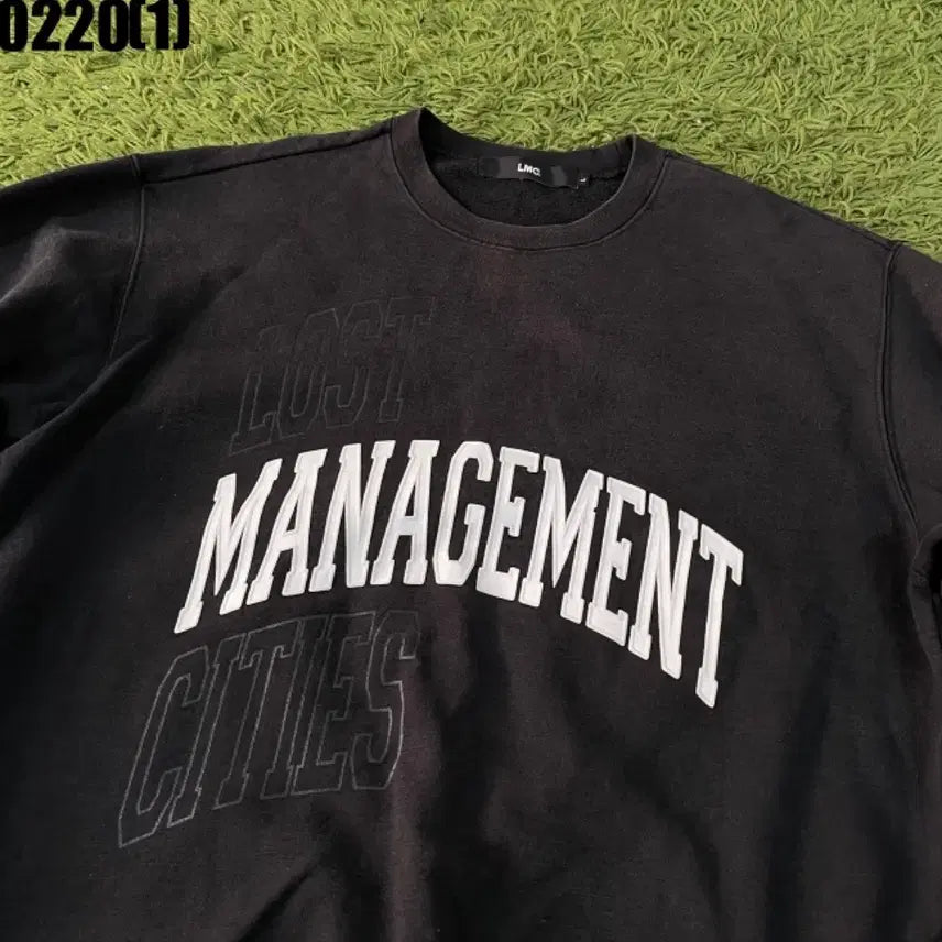[BUNJANG] LMC Management Black Sweatshirt / LMC 매니지먼트 블랙 맨투맨 티셔츠