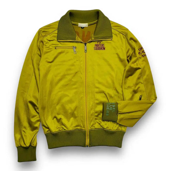 [BUNJANG] Diesel Olive Stinger Multi Zipper Track Top Jersey / 디젤 올리브 스팅어 멀티 지퍼 트랙탑 져지