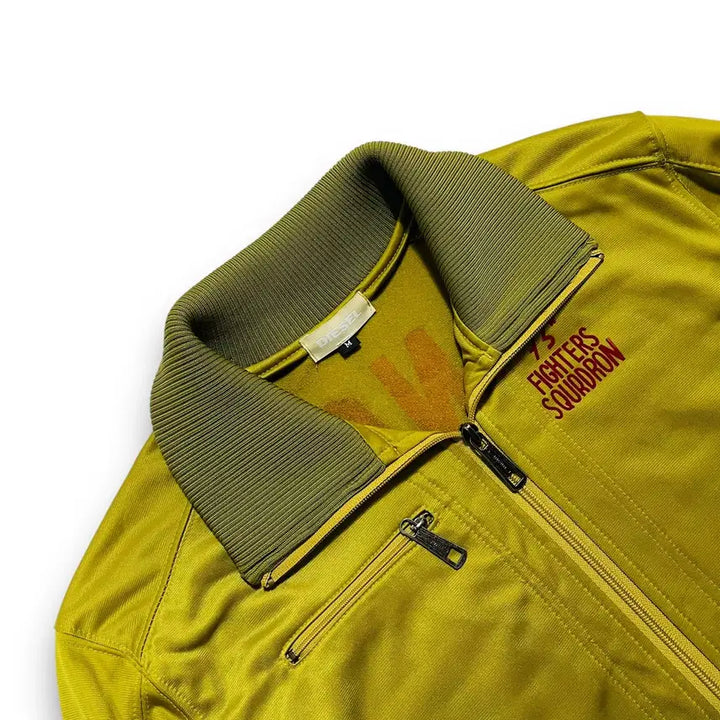 [BUNJANG] Diesel Olive Stinger Multi Zipper Track Top Jersey / 디젤 올리브 스팅어 멀티 지퍼 트랙탑 져지