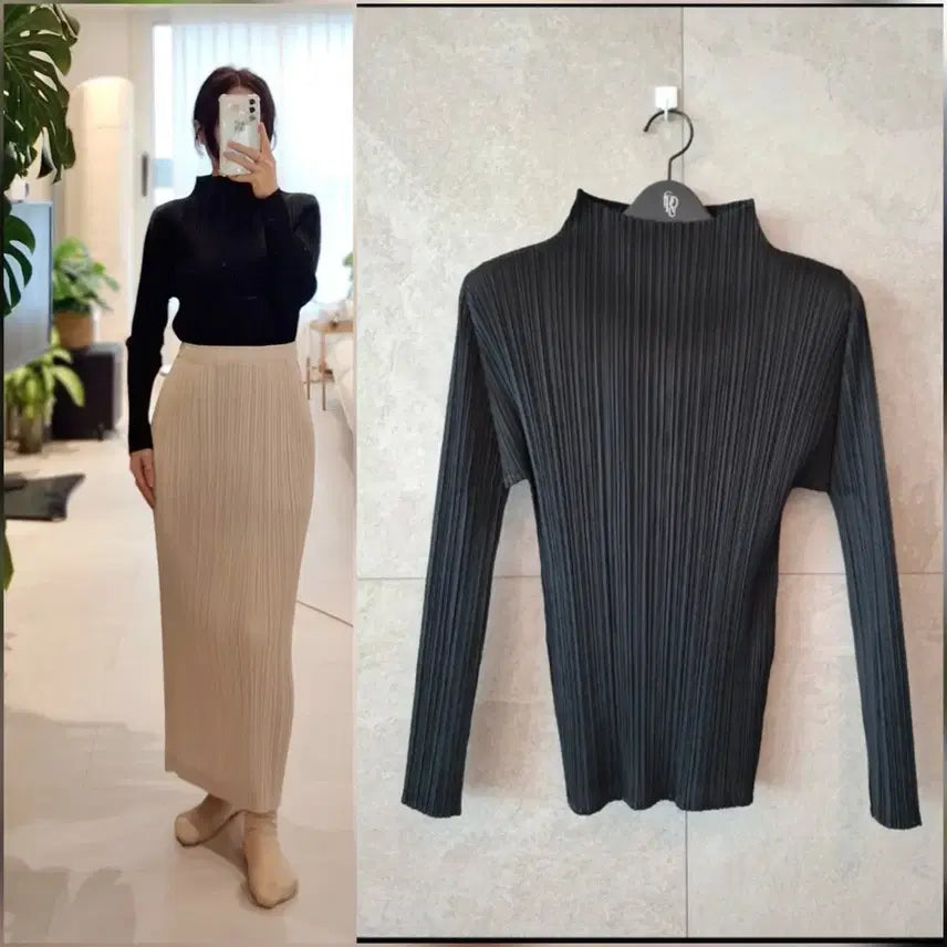 [BUNJANG] Pleats Please Issey Miyake Basic Mock Neck Top / 플리츠플리즈 베이직 반목탑3 이세이미야케