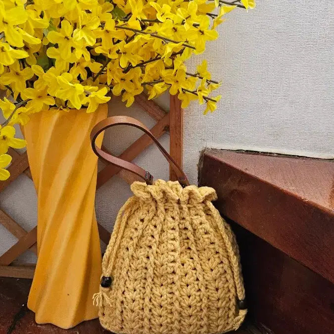 [BUNJANG] Handmade Tote Bag / 손뜨개가방(복조리토드)