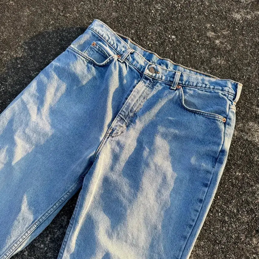 [BUNJANG] Vintage Levi's 220 Orange Tab Washed Jeans 36 Wide Pants / 90S 빈티지 리바이스 220 오렌지탭 워싱진 36 와이드 팬츠