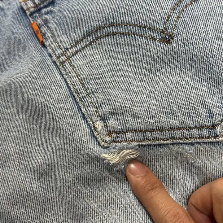 [BUNJANG] Vintage Levi's 220 Orange Tab Washed Jeans 36 Wide Pants / 90S 빈티지 리바이스 220 오렌지탭 워싱진 36 와이드 팬츠