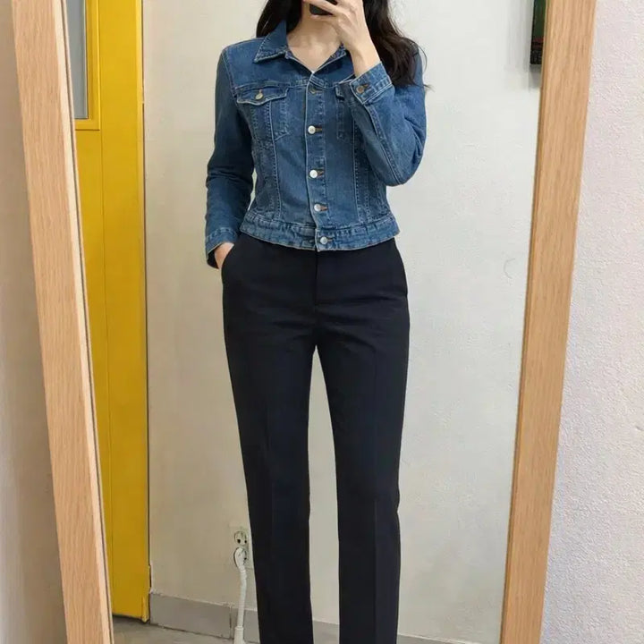 [BUNJANG] Zara Cropped Denim Jacket / 자라 크롭 데님자켓 M 55~66 슬림핏 여성 청자켓