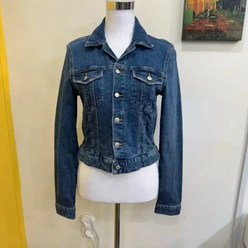 [BUNJANG] Zara Cropped Denim Jacket / 자라 크롭 데님자켓 M 55~66 슬림핏 여성 청자켓