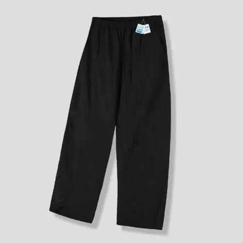 [BUNJANG] Men's Wide Leg Nylon Pants / 남자 절개 나일론 롱기장 와이드 밴딩 팬츠 4컬러