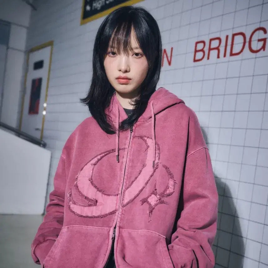 [BUNJANG] Compagno Pink Hoodie / 꼼파뇨 핑크 후드티