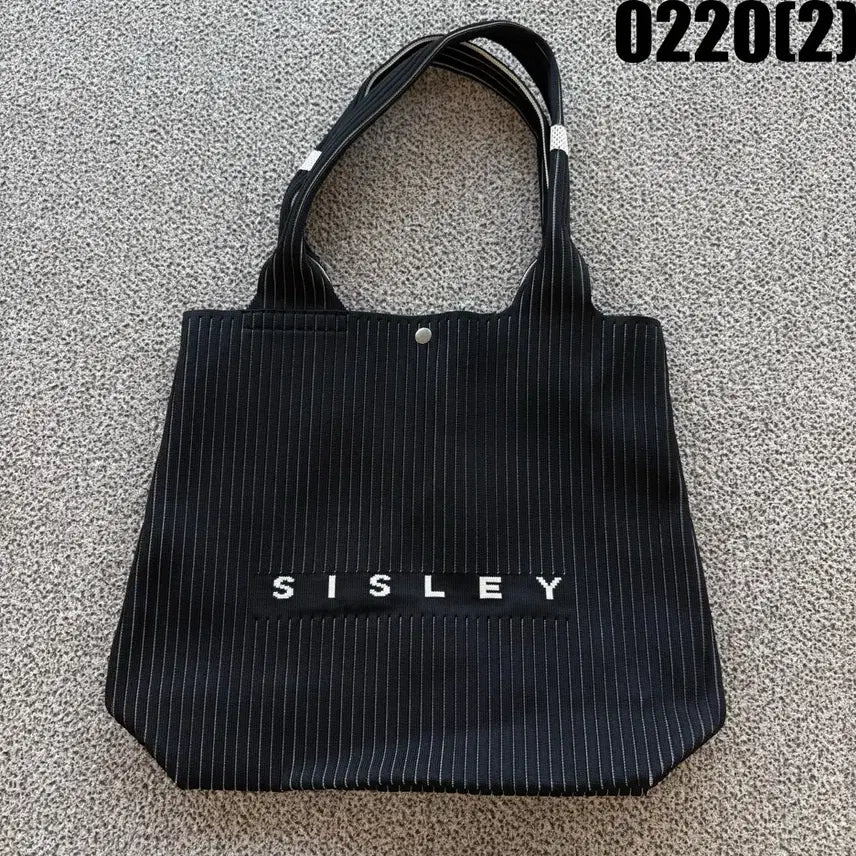 [BUNJANG] Black Stripe Tote Bag / 시슬리 블랙 스트라이프 토트백