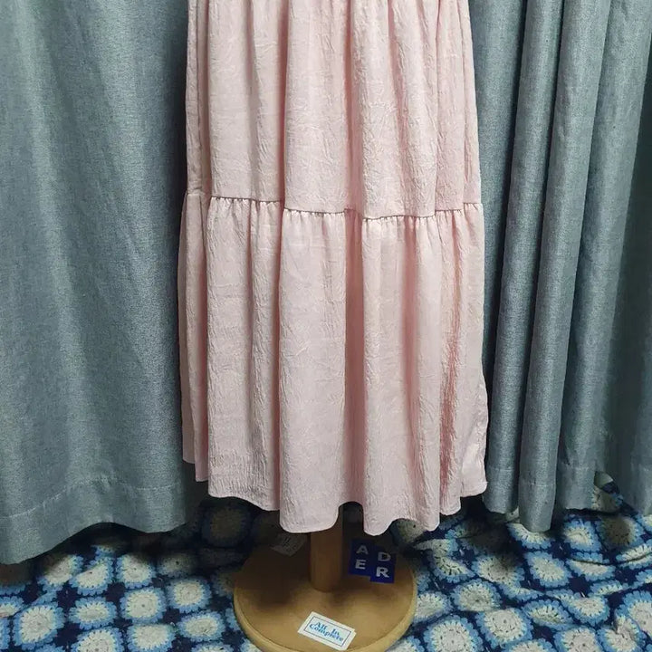 [BUNJANG] Pink Bending Long Skirt / 핑크 밴딩 캉캉 롱스커트