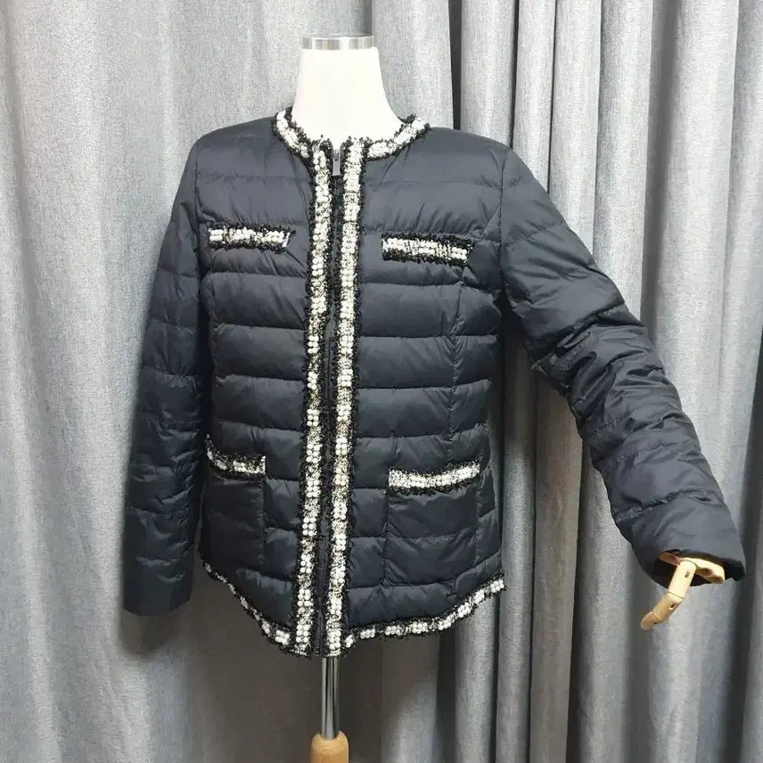 [BUNJANG] Jewel Pearl Down Jacket / 덕다운 보석진주알 자켓