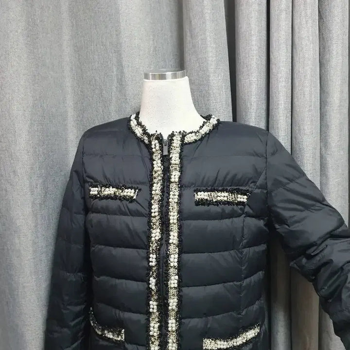 [BUNJANG] Jewel Pearl Down Jacket / 덕다운 보석진주알 자켓