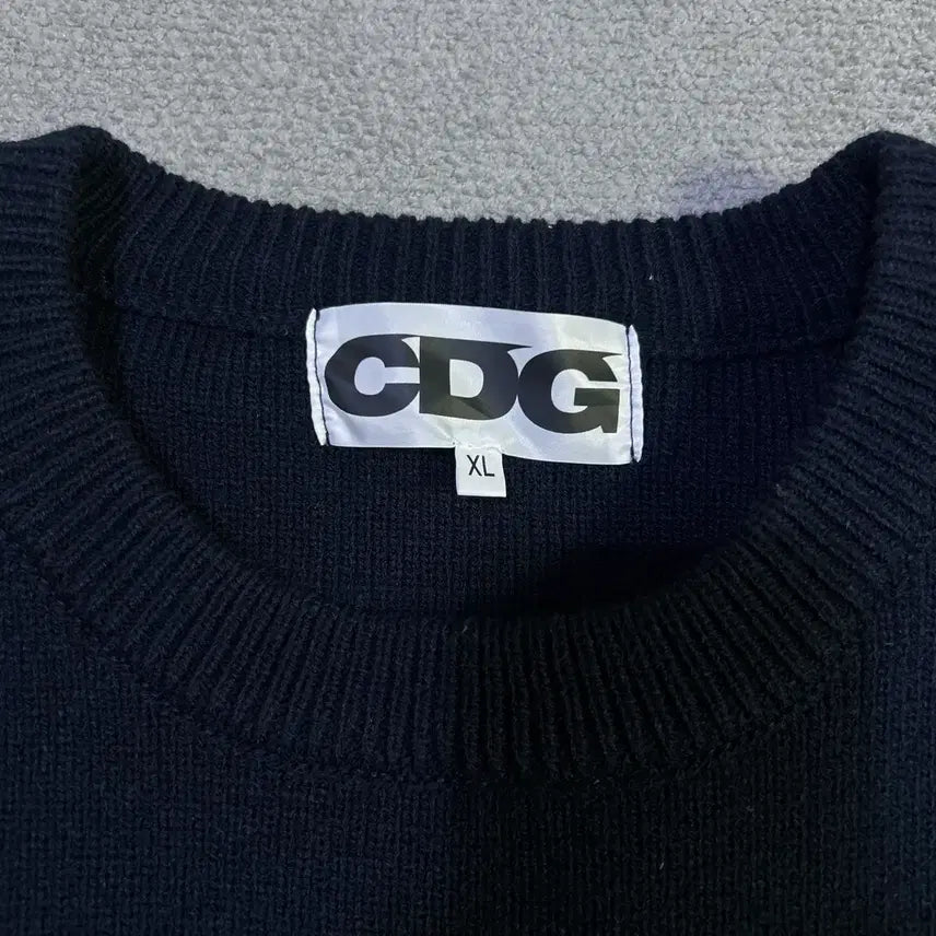 [BUNJANG] CDG Black Knit Sweater / 꼼데가르송 CDG 블랙 니트 스웨터