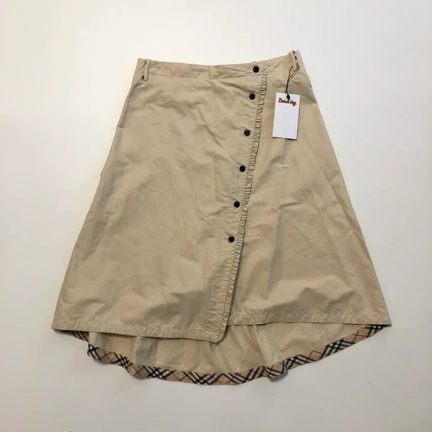 [BUNJANG] Burberry Snap Midi Skirt / 버버리 스냅 미디 스커트