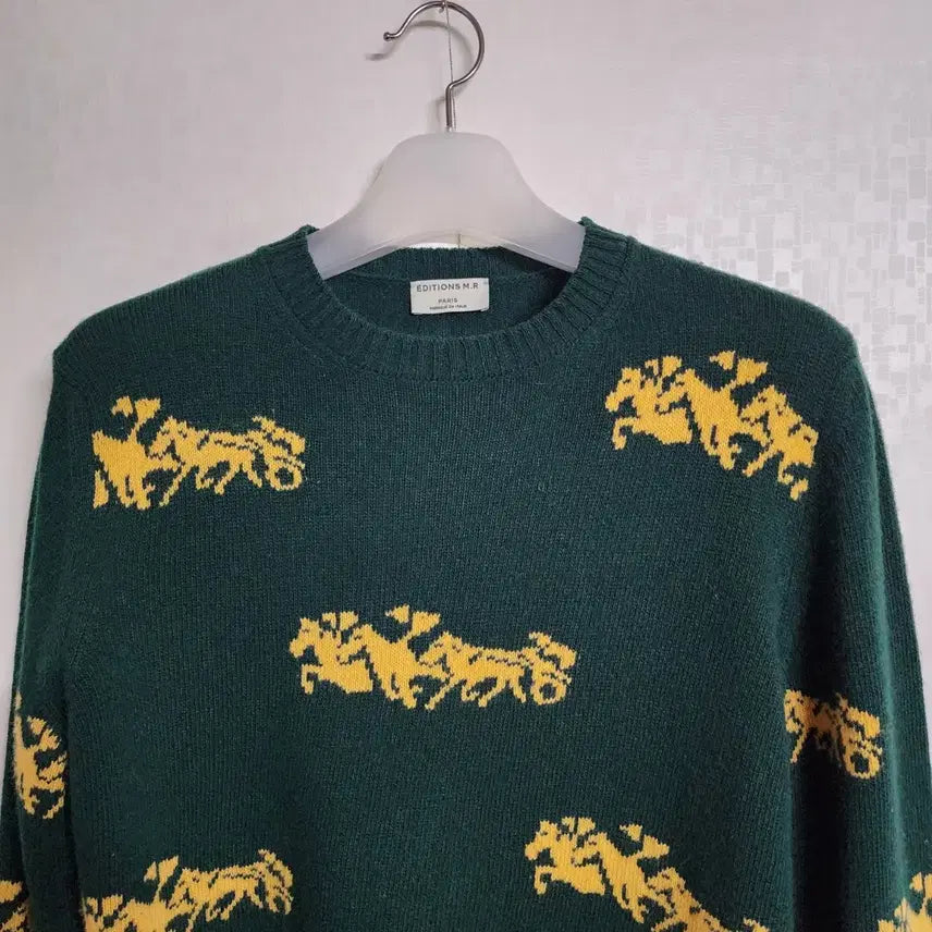 [BUNJANG] L Edition MR Wool Knit Green / [L] 에디션 엠알 / 말 패턴 울 니트 그린