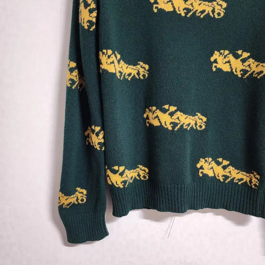 [BUNJANG] L Edition MR Wool Knit Green / [L] 에디션 엠알 / 말 패턴 울 니트 그린