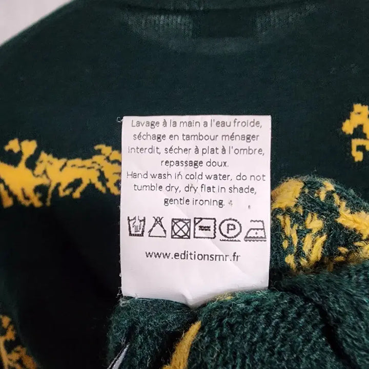 [BUNJANG] L Edition MR Wool Knit Green / [L] 에디션 엠알 / 말 패턴 울 니트 그린