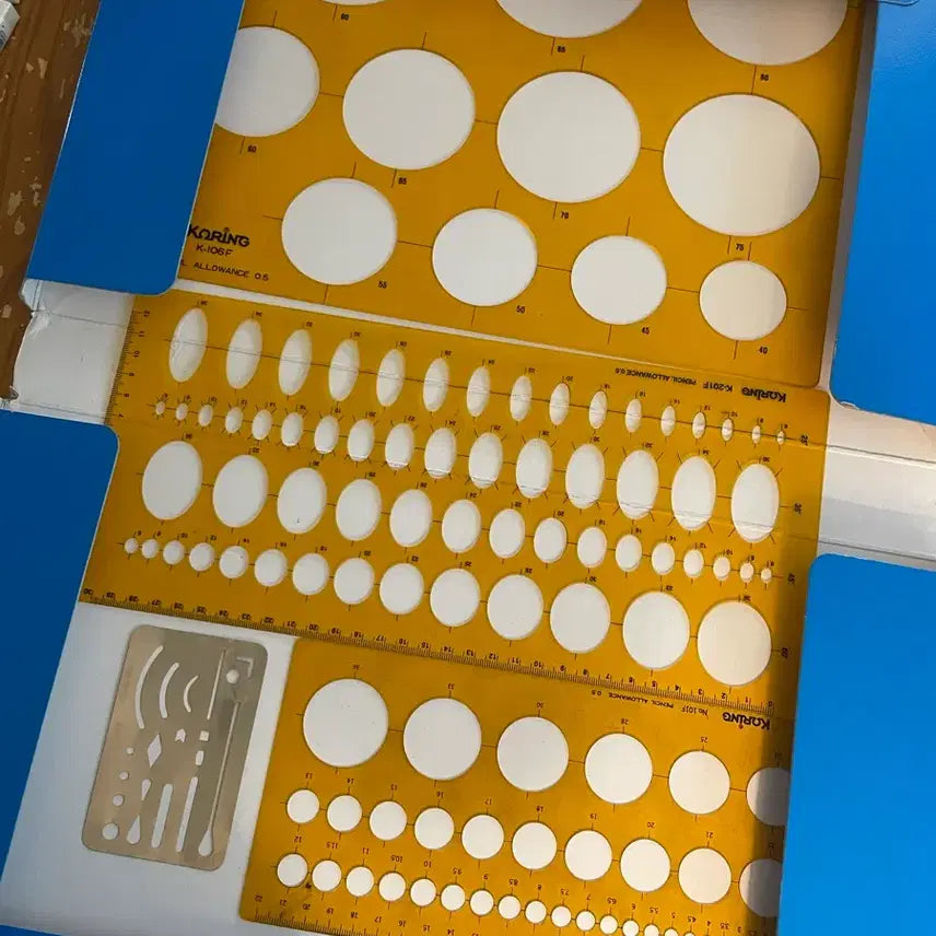 [BUNJANG] Drafting Tools Bundle Set / 제도용품 일괄 (제도판, 템플릿, 제도샤프, 마카, 브러쉬 등)