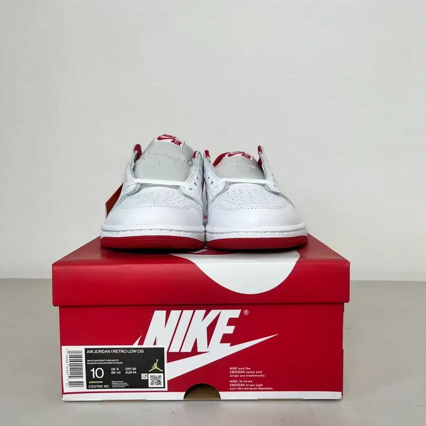 [BUNJANG] Nike Air Jordan 1 Low White/Red / [280] 새상품 나이키 에어 조던 1 로우 화이트/레드