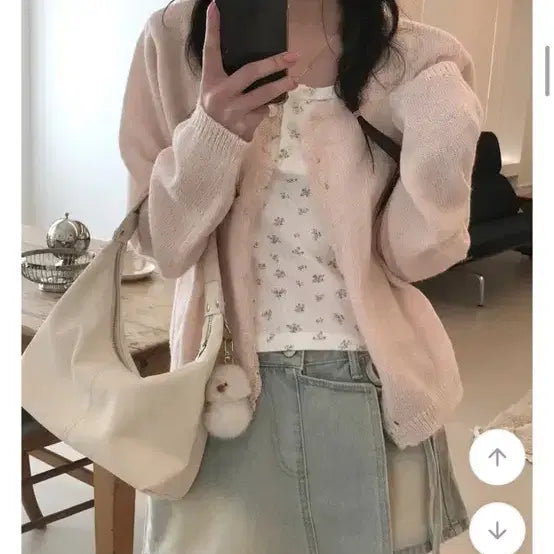 [BUNJANG] Fruity Cardigan Pink / 미니포에 프루티 가디건 핑크