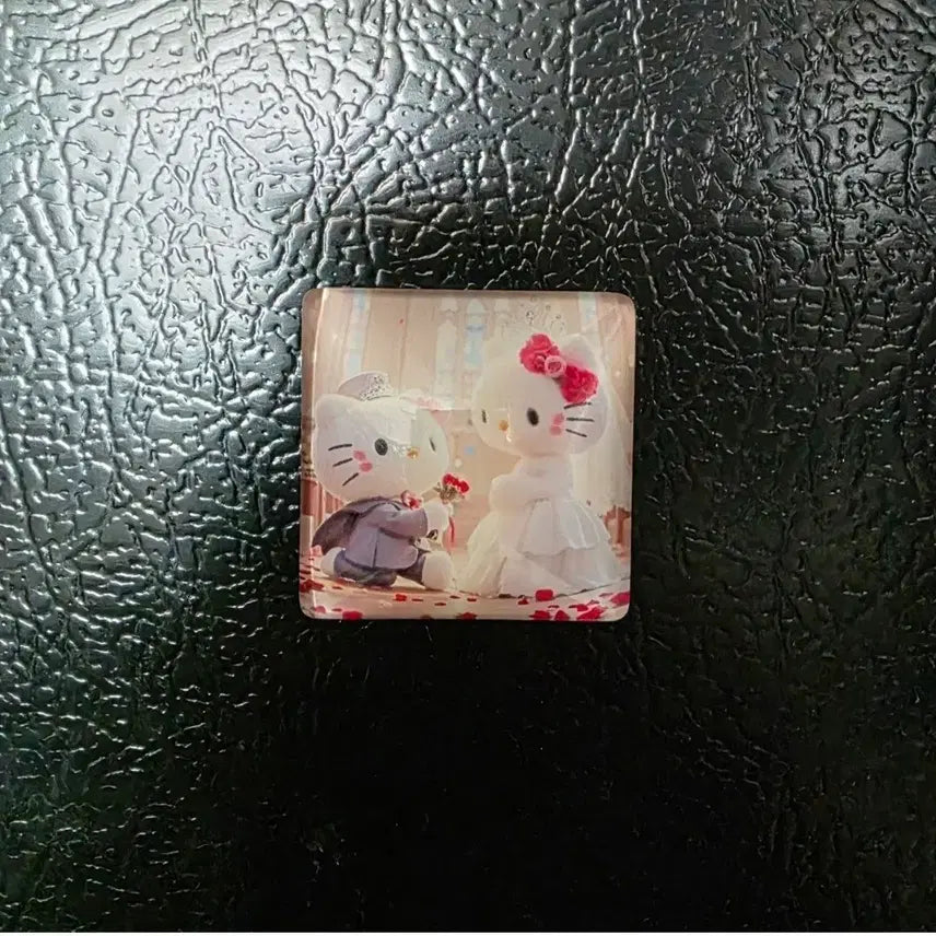 [BUNJANG] Hello Kitty Wedding Couple Mini Magnet / 헬로키티 웨딩 커플 미니 자석