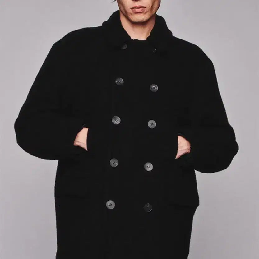 [BUNJANG] Artifcts P-Coat Black L / 아트이프액츠 피코트 블랙 L