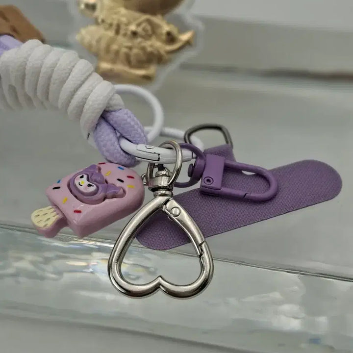 [BUNJANG] Sanrio Kuromi Gold Acrylic Keyring / 산리오 쿠로미 골드 아크릴 키링 금 20mg함유