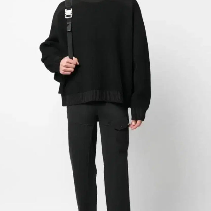 [BUNJANG] Y-3 Ribbed Knit Panel Sweater L / (정가995.000)Y-3골지니트 패널 스웨터 L (105.110)